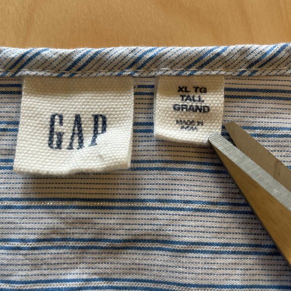 GAP Blue and White Striped Blouse - Picture 7 of 11
